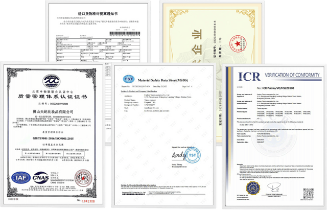 Hiển thị chứng chỉ an toàn cho thiết bị hình xăm quốc tế