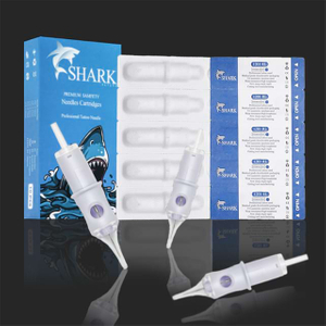 Hộp màu xanh dùng một lần hình xăm màu trắng để lót